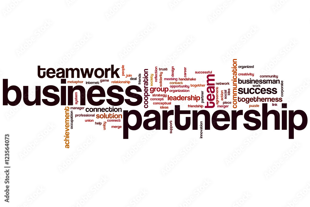 Business partnership word cloud Business partnership word cloud