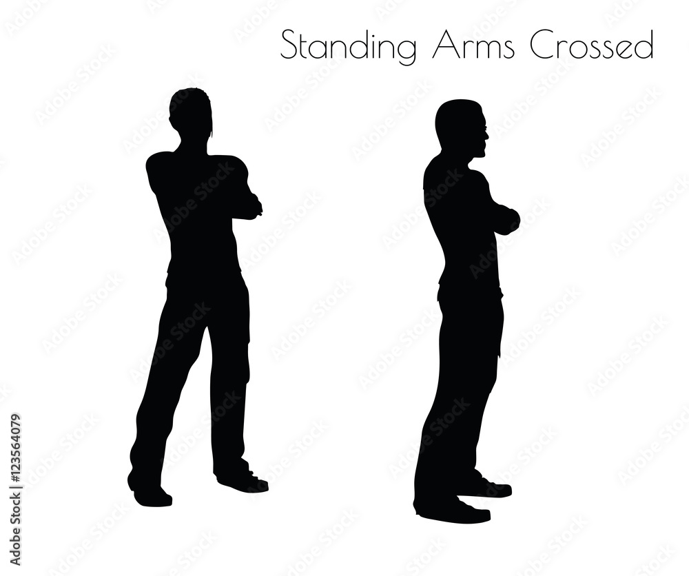 man in Standing Arms Crossed  pose on white background