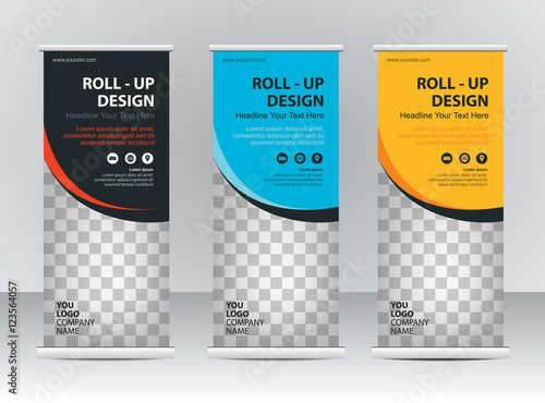Roll up banner stand template design