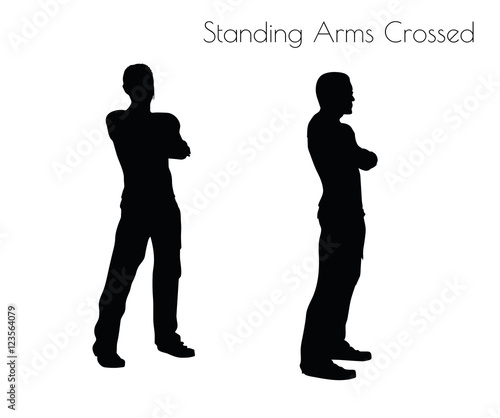 man in Standing Arms Crossed  pose on white background