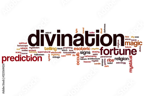 Fotografie Divination word cloud