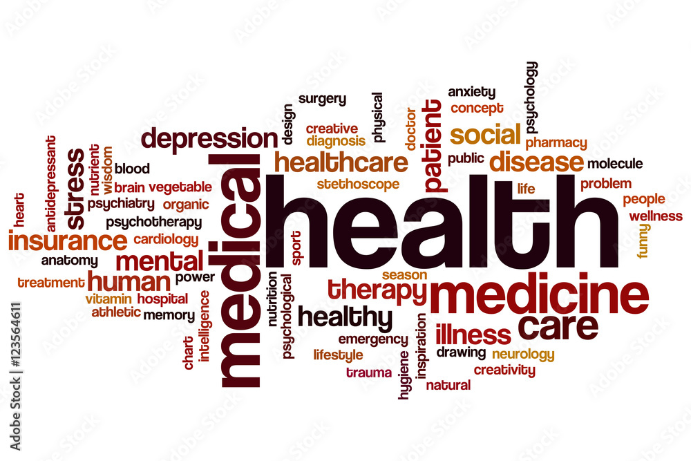 Fototapeta premium Health word cloud