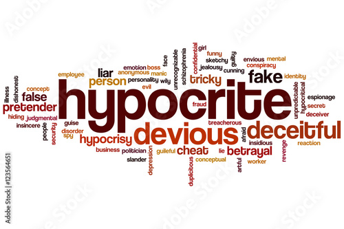 Konstfotografi Hypocrite word cloud