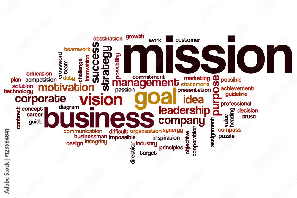Fototapeta premium Mission word cloud