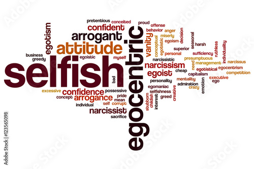 Valokuva Selfish word cloud