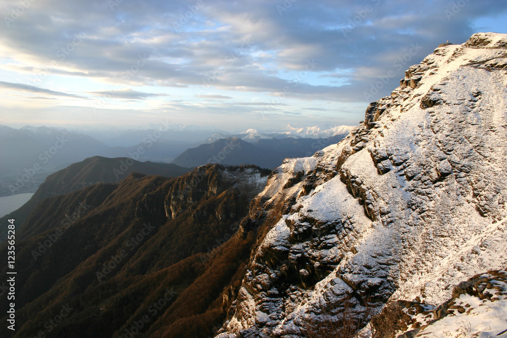 Fototapeta premium Panorama from Monte Generoso