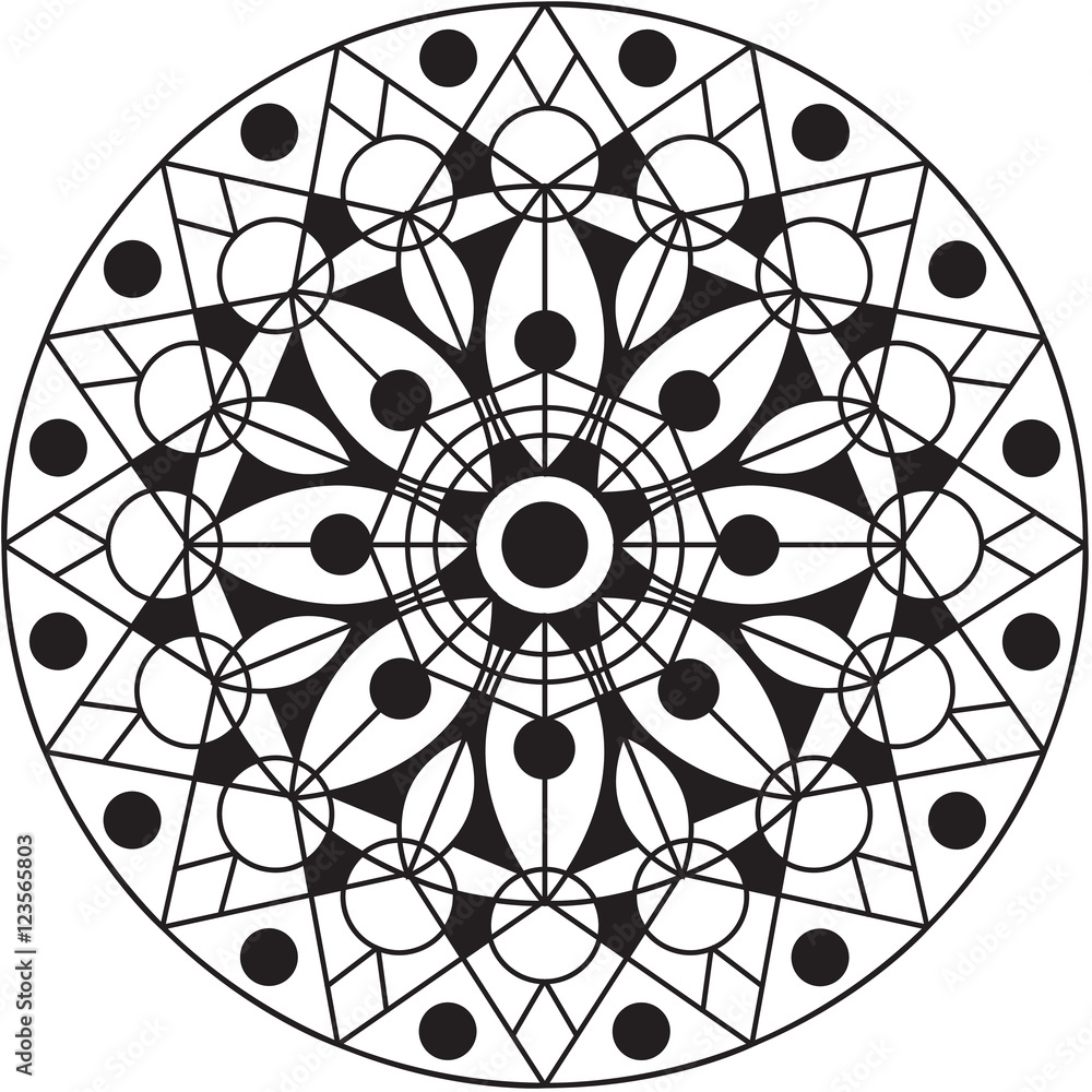 mandala with a flower in the middle mandala with a flower in the middle