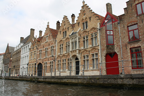 Maisons flamandes des canaux de Bruges, Belgique