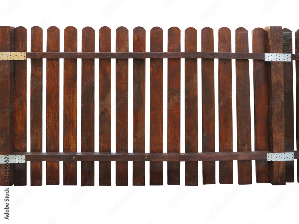 Wooden fence at ranch isolated over white Wooden fence at ranch isolated over white