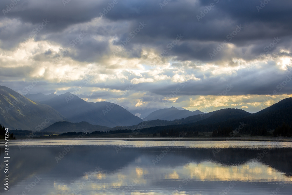 Yazevoe mountain lake in National park. Altai mountain. Kazakhst