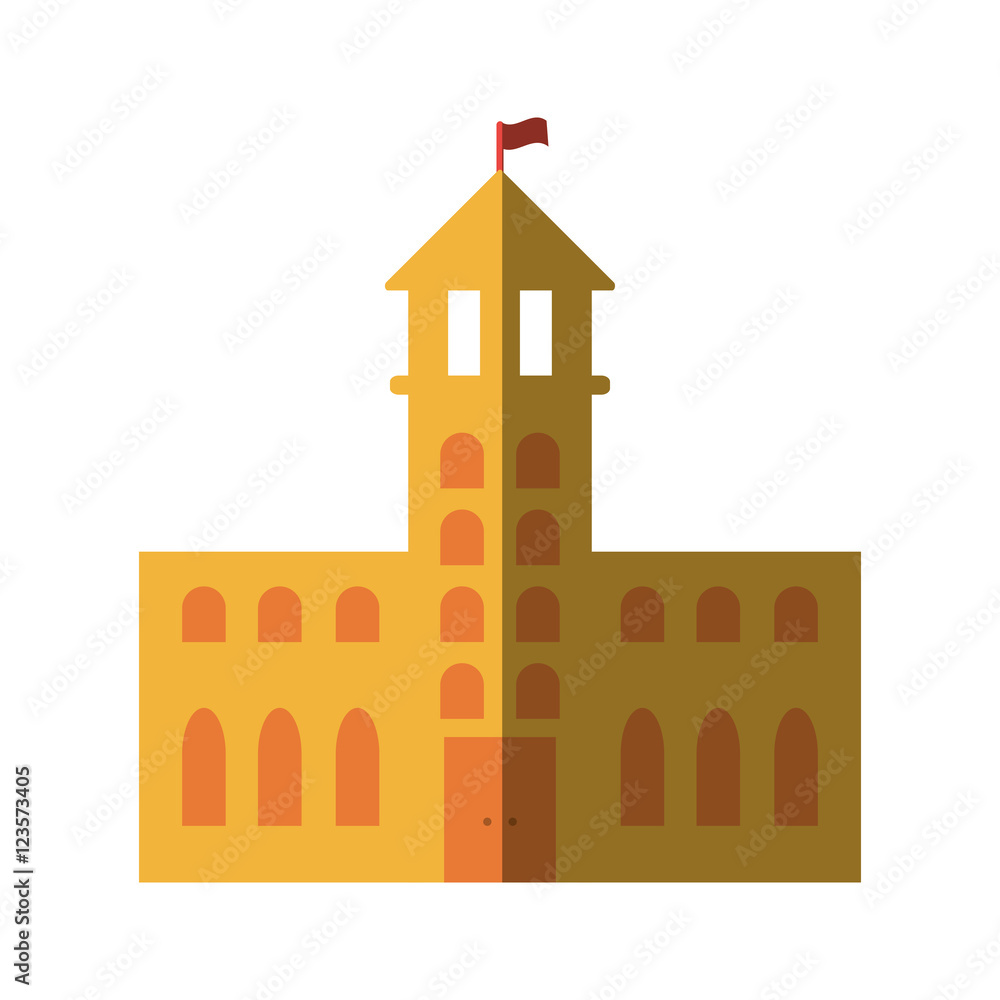 school building place isolated icon vector illustration design