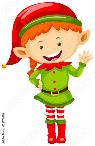 Female elf in green outfit