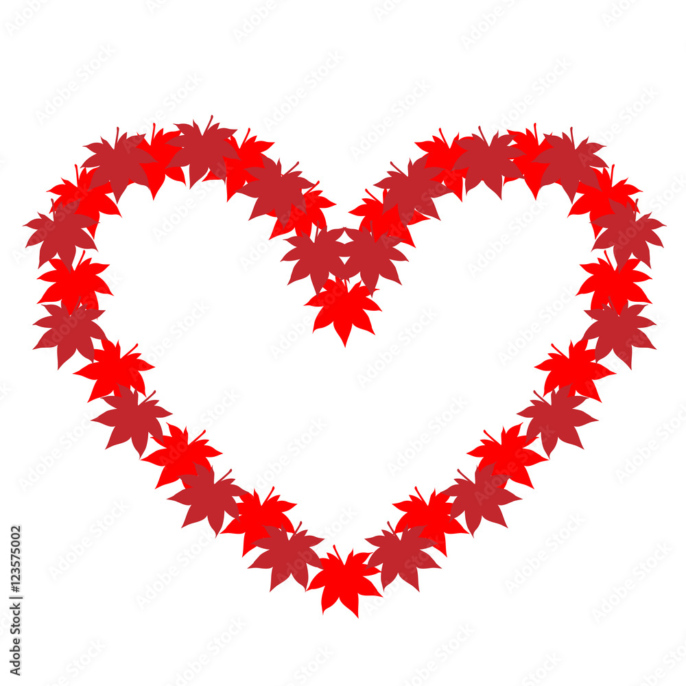 Heart from autumn leaves Heart from autumn leaves