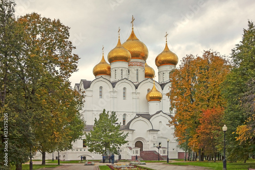  View of the Assumption Church in Yaroslavl, Russia. A popular touristic landmark.
