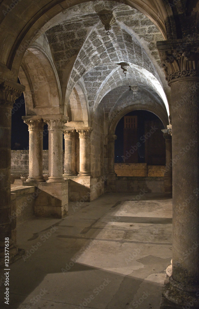 colonnato nel castello di Carovigno
