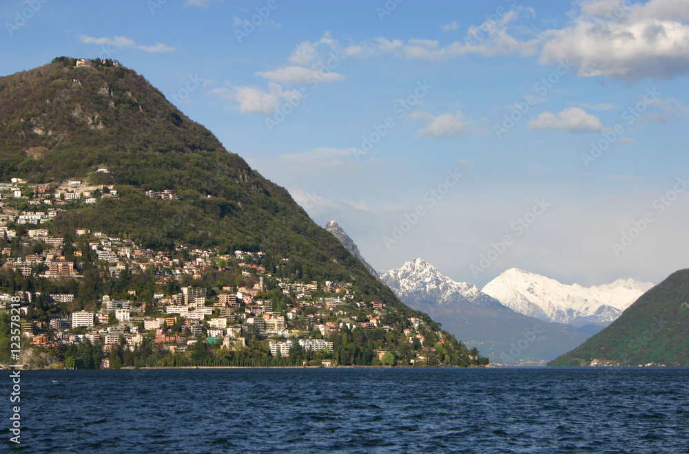 Lugano, its lake and the Monte Brè
