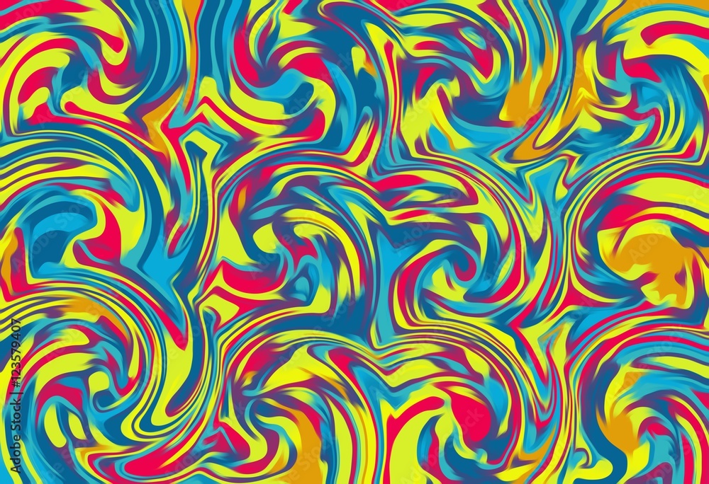 red blue and yellow curly painting abstract background red blue and yellow curly painting abstract background