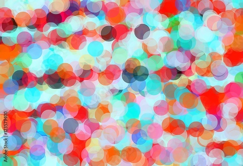 orange blue and green circle pattern abstract background