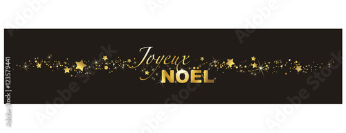 JOYEUX NOEL, BANDEAU DECORATION NOIR
