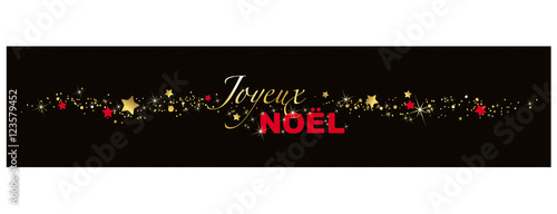 JOYEUX NOEL, BANNIERE DECORATION NOIR