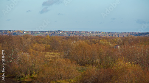 Autumn rural landscape  Arkhangelsk region, Russia photo