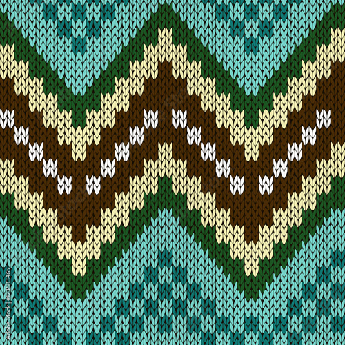 Seamless zigzag knitting pattern