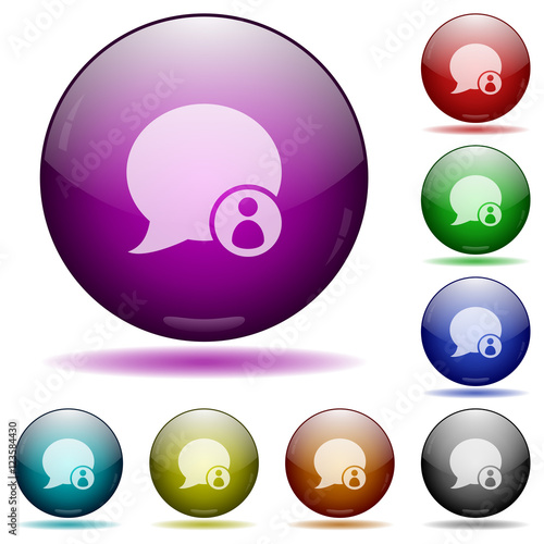 Blog comment owner glass sphere buttons