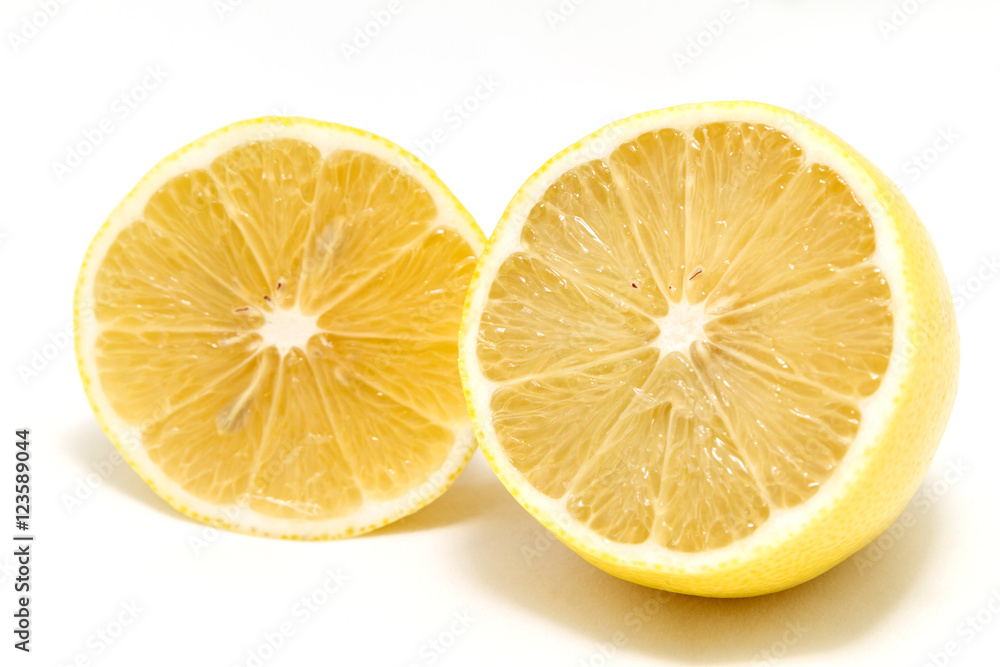 Citrus fruit: ripe lemons isolated on white background Citrus fruit: ripe lemons isolated on white background