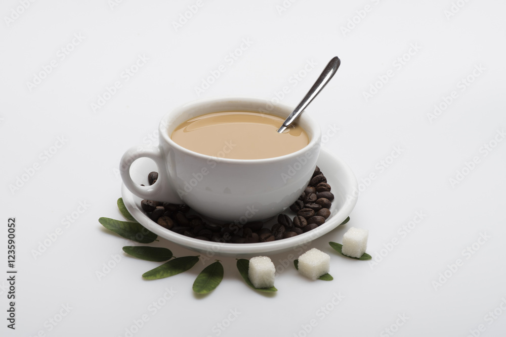 Cup with coffee, cappuccino or latte Cup with coffee, cappuccino or latte