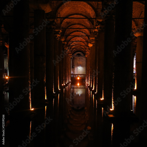 The Basilica Cistern - underground water reservoir. Istanbul  Tu