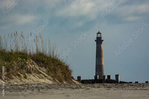 Obraz na płótnie Historic lighthouse in South Carolina. Morris Island lighthouse. Travel destination. w salonie