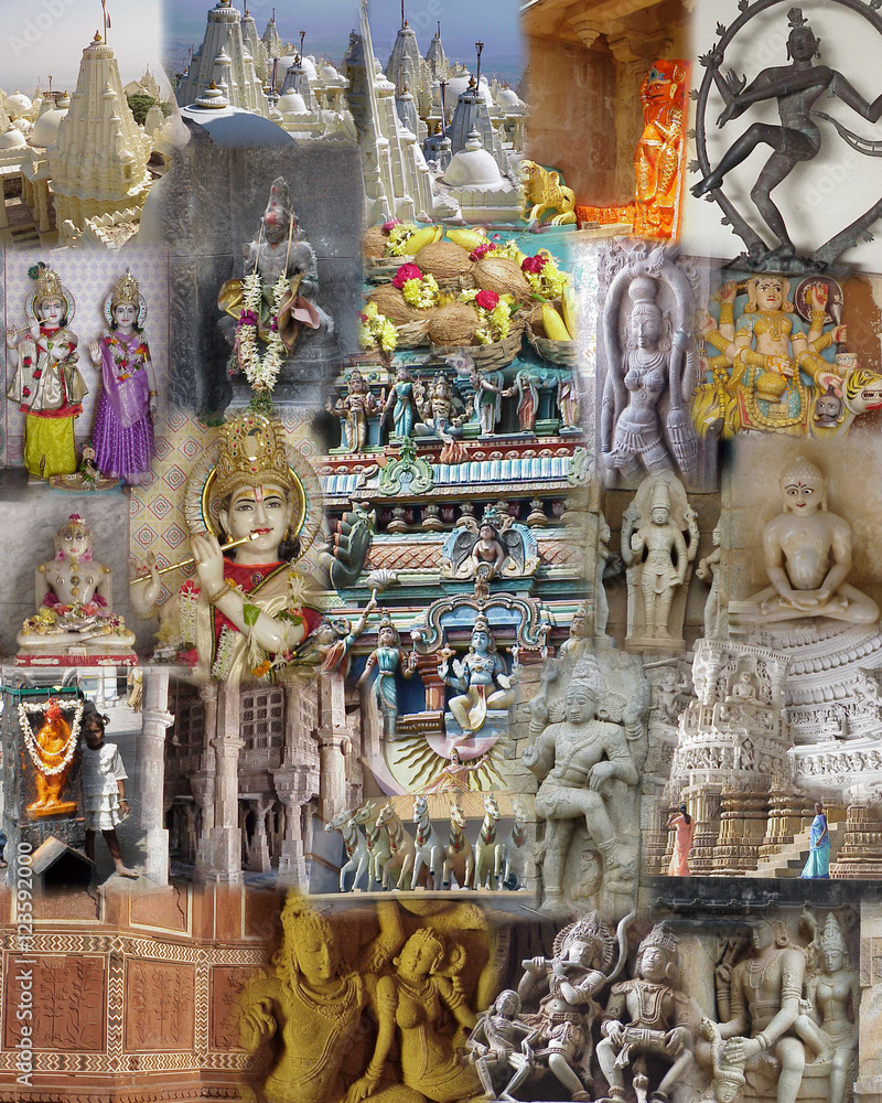 Fototapeta Montage - India - Temples, Gods and Goddesses