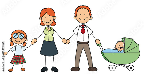 Familie mit zwei Kindern