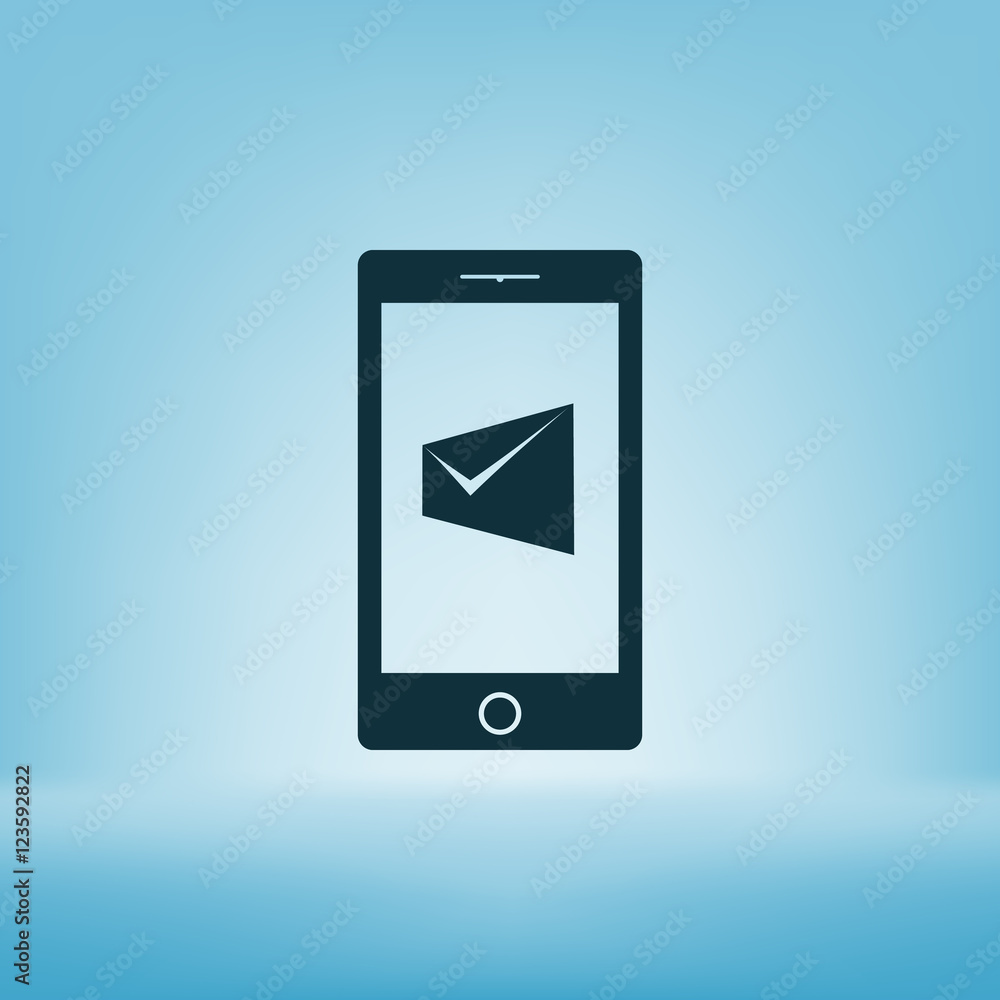Flat paper cut style icon of Short Message Flat paper cut style icon of Short Message