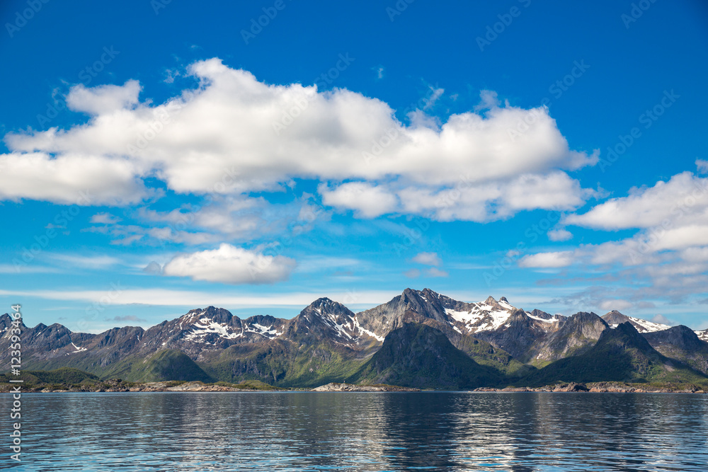 Landscape in Lofoten Islands, Norway.
