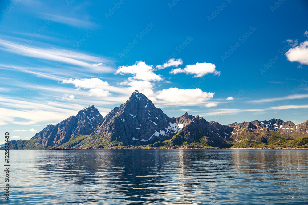 Landscape in Lofoten Islands, Norway.