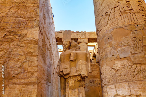 Obraz na płótnie Anscient Temple of Karnak in Luxor, Egypt, HDR Image. w salonie