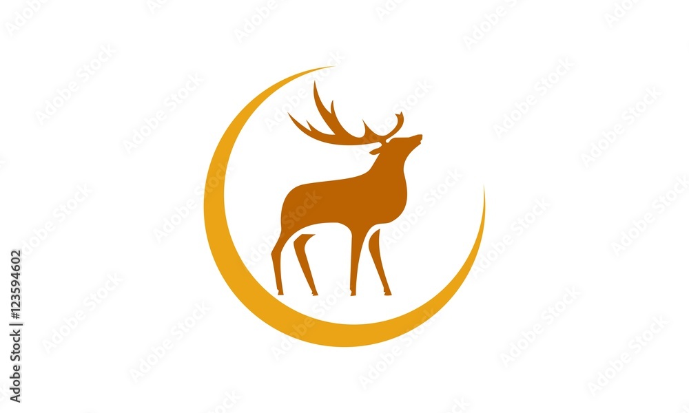 Fototapeta premium 18 Deer Flat Logo