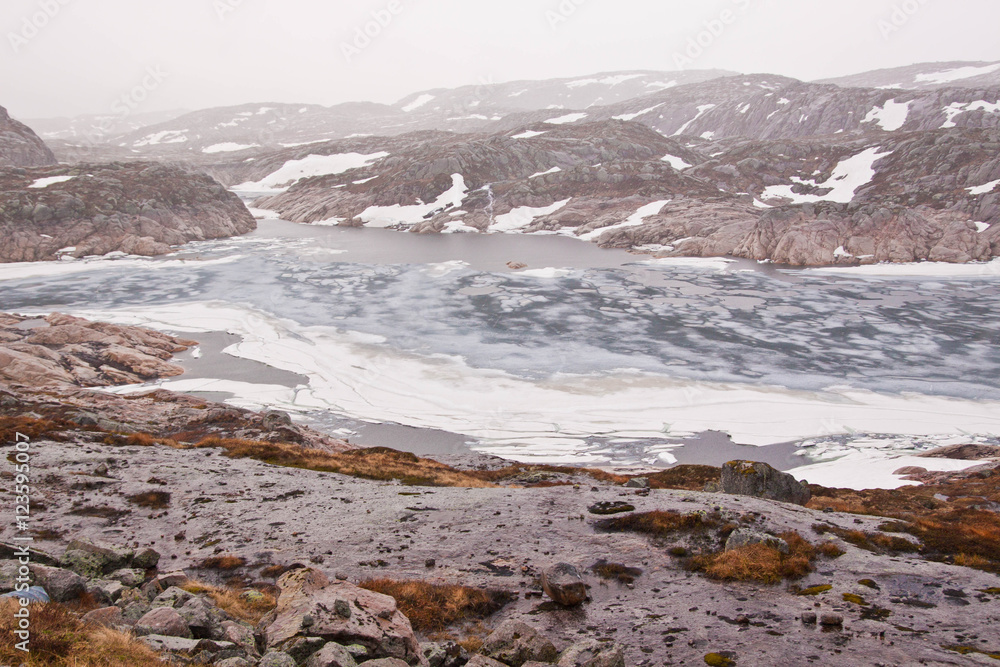 Norway Mountains in winter