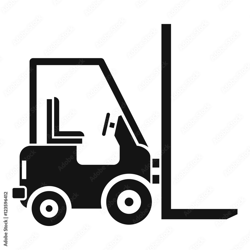 Stacker loader icon. Simple illustration of stacker loader vector icon for web Stacker loader icon. Simple illustration of stacker loader vector icon for web