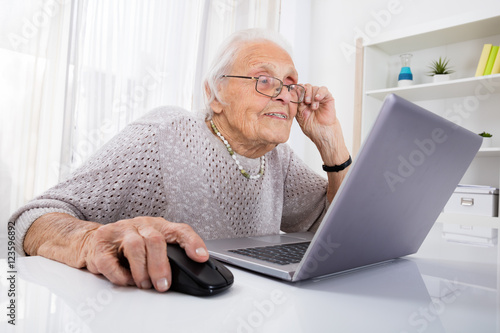 Senior Woman Using Laptop