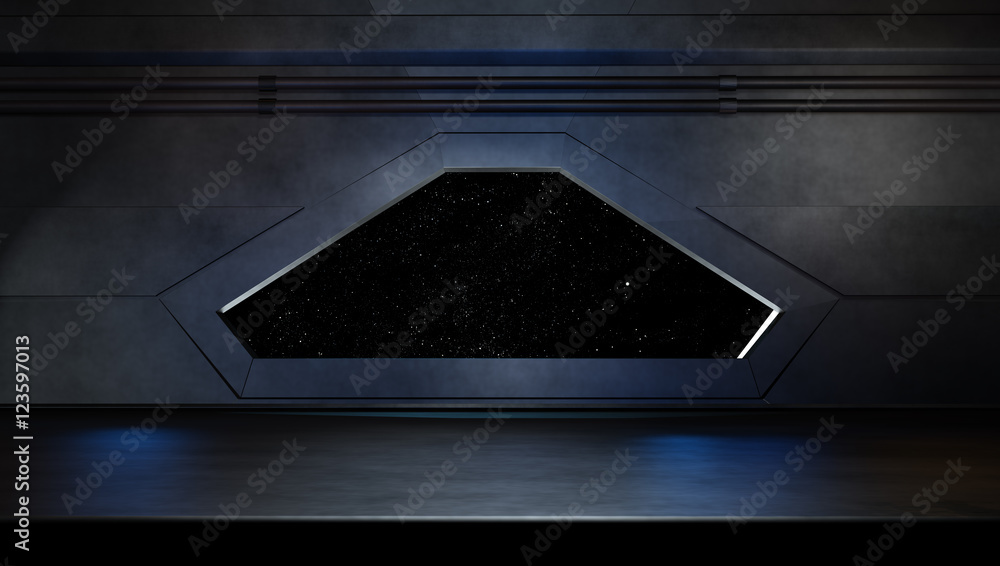 Naklejka premium Space environment, ready for comp of your characters.3D renderin