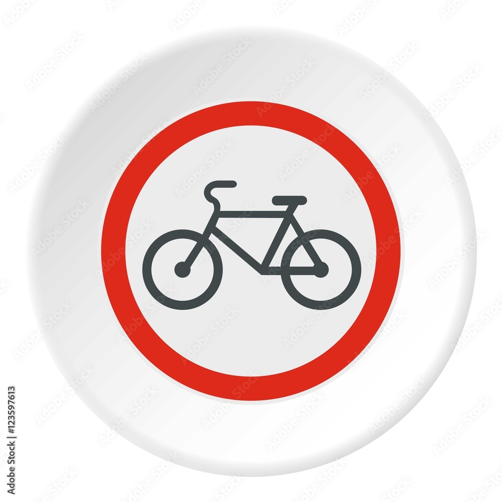 Sign bicycle path icon. Flat illustration of sign bicycle path vector icon for web Sign bicycle path icon. Flat illustration of sign bicycle path vector icon for web