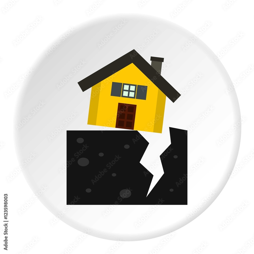 Fault of earth icon. Flat illustration of fault of earth vector icon for web Fault of earth icon. Flat illustration of fault of earth vector icon for web