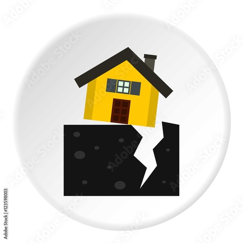 Fault of earth icon. Flat illustration of fault of earth vector icon for web