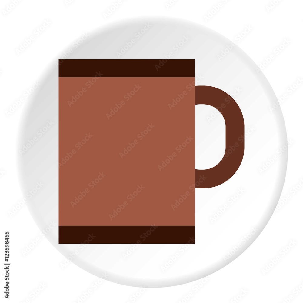 Brown mug icon. Flat illustration of brown mug vector icon for web Brown mug icon. Flat illustration of brown mug vector icon for web