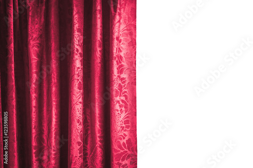 theater curtain on white background