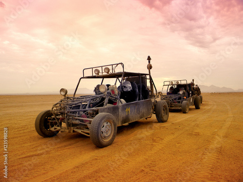 homemade offroad car  for tourist trip in egypt