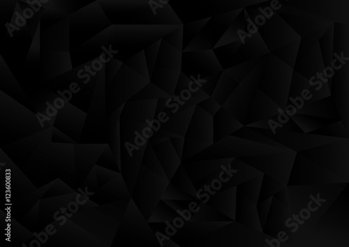 polygon pattern abstract background, black theme shade, vector, illustration, copy space for text, A4 paper size, cover paper