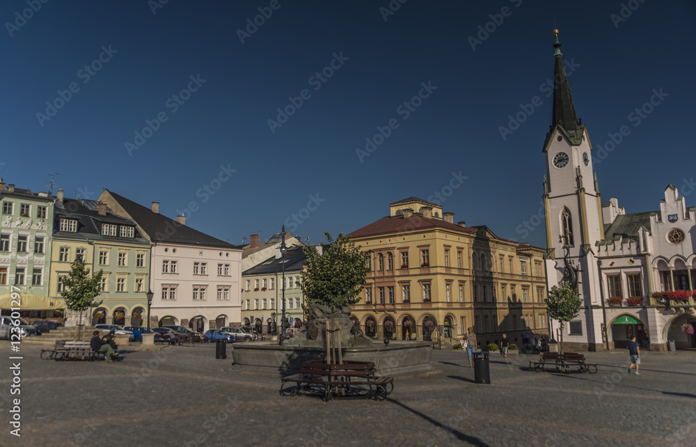 Trutnov town in summer morning